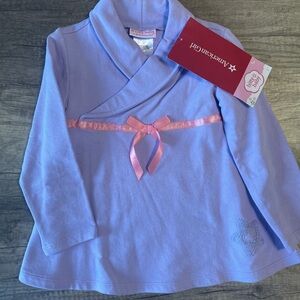NWT American Girl Purple Comfy Cozy Top 5 Bitty Baby